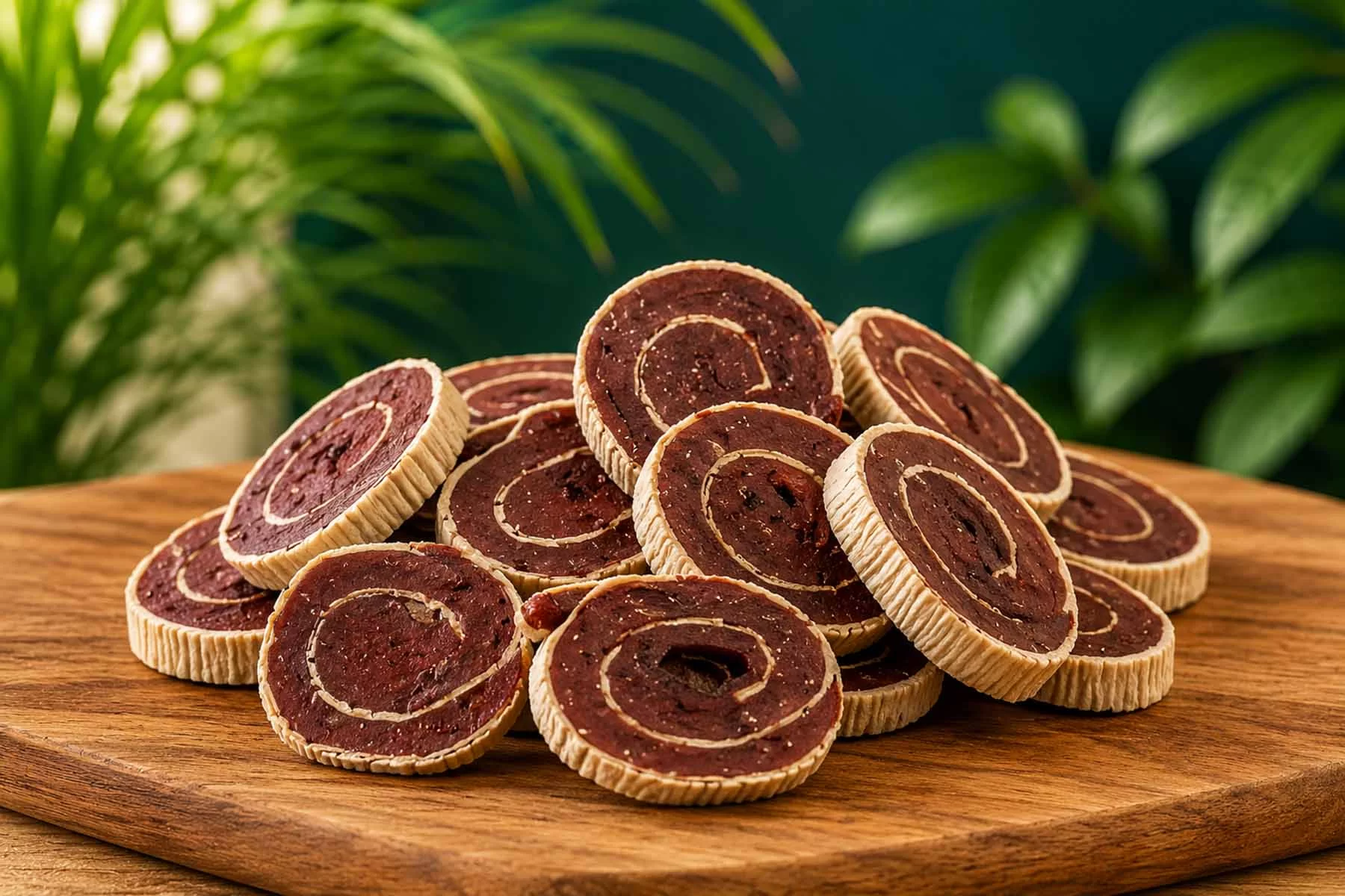 Tasty mini beef sushi rolls made with 85% beef and cod. Bite-sized dog treats that are perfect for training, rewarding or treating. Beef dog treats