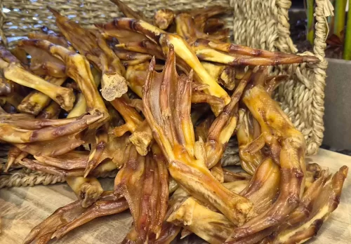 Natural duck feet dog treats from Leanne’s Pet Care Services