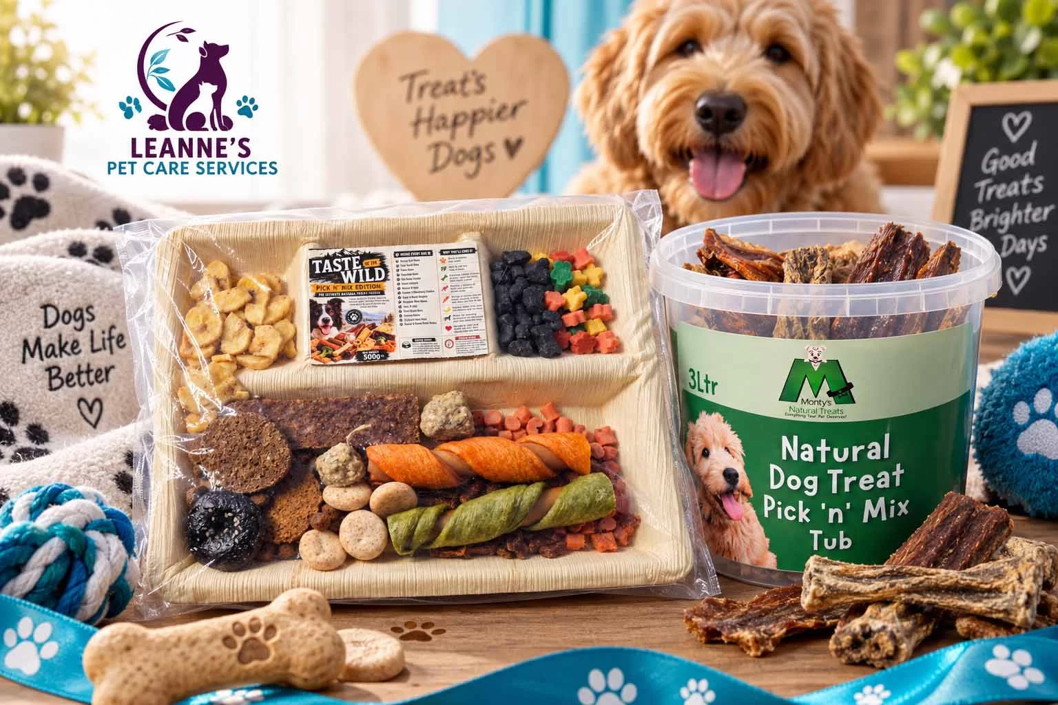 £40 natural dog treat raffle prize bundle from Leanne’s Pet Care Services